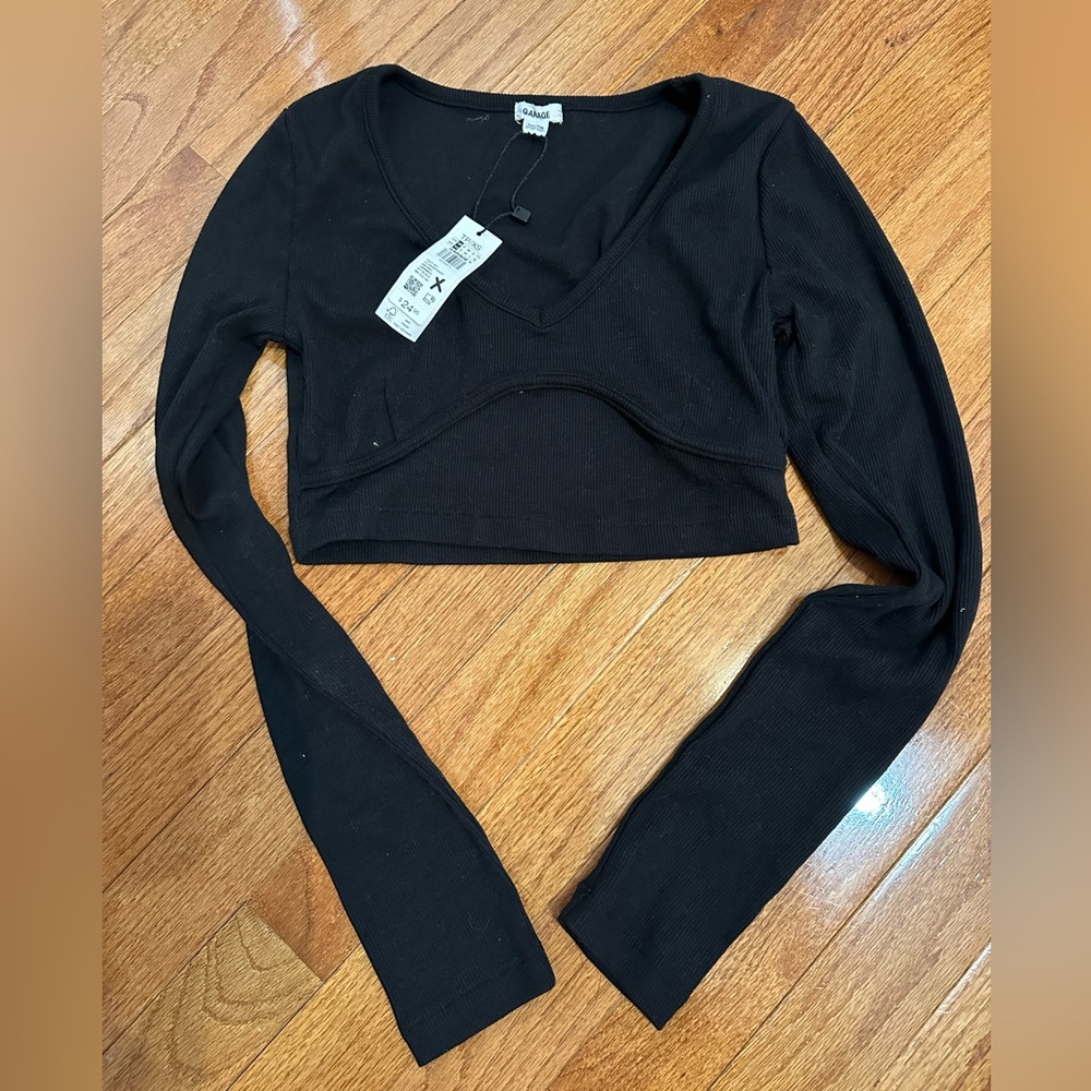 NWT GARAGE LONG SLEEVE WITH UNDERBUST SEAMING